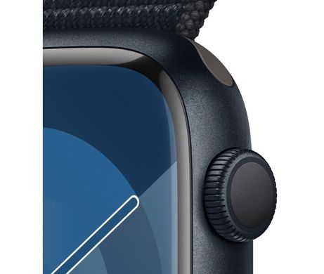 Apple Watch Series 9 GPS 45mm Midnight Aluminium Case with Midnight Sport Loop (MR9C3QP/A)